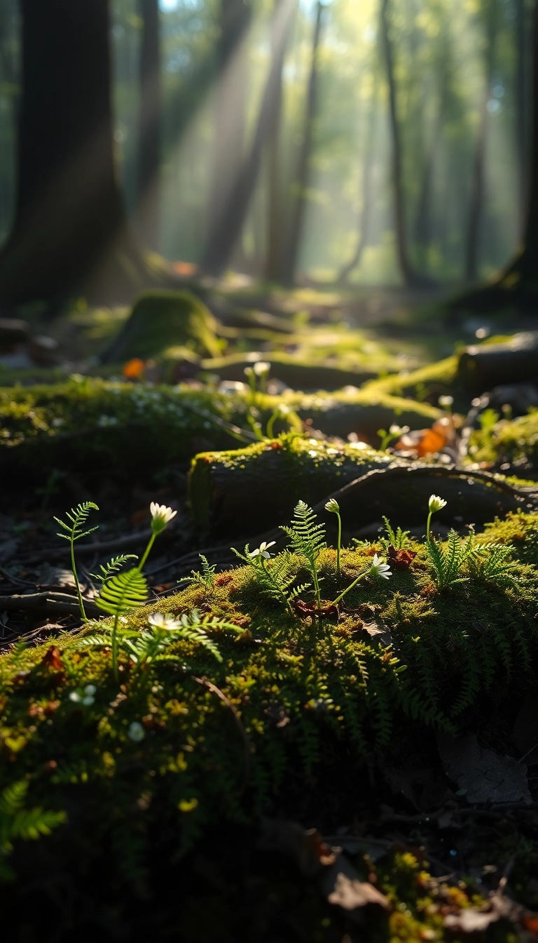 Free Spring Forest Floor iPhone Appealing Wallpaper